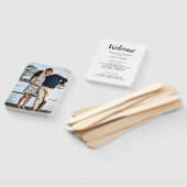 モノクロ写真クラシックカスタムウェディングプログラム ハンドファン (組立なし)