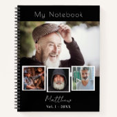 モノクロ写真コラージュ ノートブック (正面)