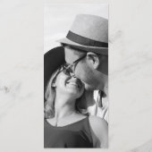 モノクロ写真ミニマリストのモノグラム結婚ズ メニュー (裏面)