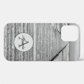 モノクロ写真モノグラムパーソナライズされた Case-Mate iPhoneケース (裏面 (横))