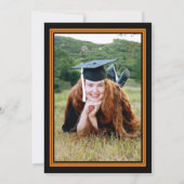 モノクロ写真卒業パーティー 招待状 (裏面)