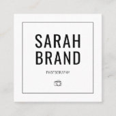 モノクロ写真家 スクエア名刺 (正面)