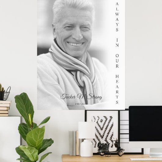 モノクロ写真追悼式 ポスター (ホームオフィス)