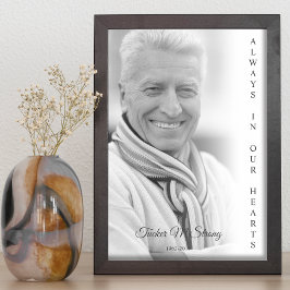 モノクロ写真追悼葬儀式 ポスター