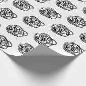 モノクロ写真 カメラ ロゴ グラフィック ラッピングペーパー (角)