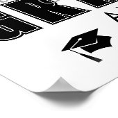 モノクロ写真 卒業パーティー ポスター (角)