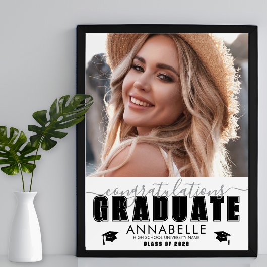 モノクロ写真 卒業パーティー ポスター