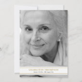 モノクロ写真 花 イラスト 生命のお祝い 招待状 (裏面)