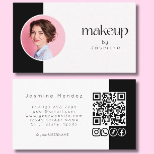 モノクロ写真 MUA QRコード ソーシャルアイコン 名刺