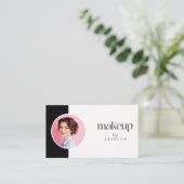 モノクロ写真 MUA QRコード ソーシャルアイコン 名刺 (スタンド正面)