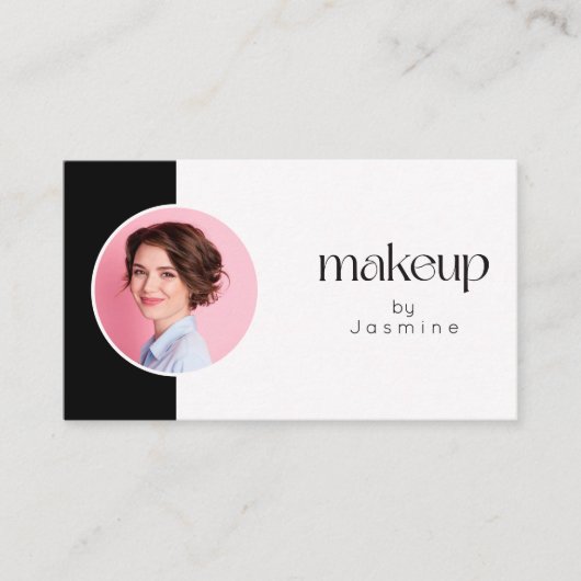 モノクロ写真 MUA QRコード ソーシャルアイコン 名刺 (正面)
