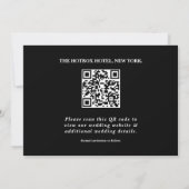 モノクロ写真 | QRコード Save the Date セーブザデート (裏面)