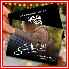 モノクロ写真 | QRコード Save the Date セーブザデート