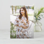 モノクロ卒業写真スクリプト　卒業写真 招待状 (スタンド正面)