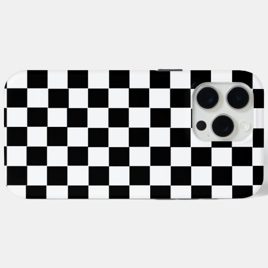 モノクロ市松模様のレトロなデザイン Case-Mate iPhoneケース (裏面 (横))