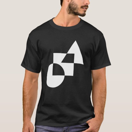 モノクロ幾何学モザイクTシャツ Tシャツ (正面)
