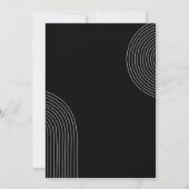 モノクロ幾何学ラインのミニマルウェディング 招待状 (裏面)