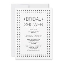 モノクロ幾何学模様のボーダー ウェディング ブライダルシャワー
