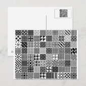 モノクロ幾何学模様はがき ポストカード (正面/裏面)