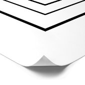 モノクロ幾何学的ミニマル抽象芸術幾何学 ポスター (角)