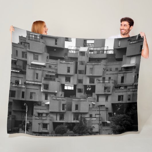 モノクロ建築 フリースブランケット (インサイチュ)