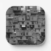 モノクロ建築 ペーパープレート (正面)