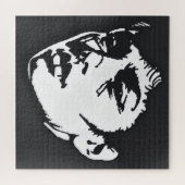 モノクロ式:はっきりしたポートレート ジグソーパズル (横)