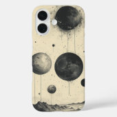 モノクロ惑星図 Case-Mate iPhoneケース (裏面)