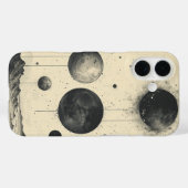 モノクロ惑星図 Case-Mate iPhoneケース (裏面 (横))