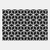 モノクロ抽象画 ラッピングペーパーシート (正面)