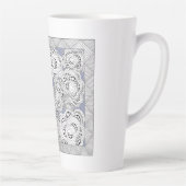 モノクロ抽象芸術フォーラルラテマグカップ カフェラテマグ (右)