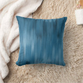 モノクロ抽象芸術ブラシストローク、青 クッション (ブランケット)