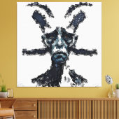 モノクロ抽象芸術ポートレート キャンバスプリント (インサイチュ (リビング))