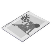 モノクロ抽象芸術姿ノートブック ノートブック (左側)