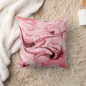 モノクロ抽象芸術水彩画、赤い未来 クッション (ブランケット)