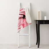 モノクロ抽象芸術水彩画、赤い未来 シェルパブランケット (インサイチュ)