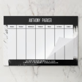 モノクロ抽象芸術背景 ペーパーパッド (折り畳み)