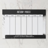 モノクロ抽象芸術背景 ペーパーパッド (正面)