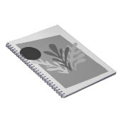 モノクロ抽象芸術離れノートブック ノートブック (右側)