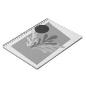 モノクロ抽象芸術離れノートブック ノートブック (左側)