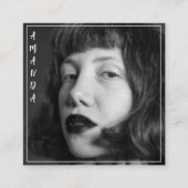 モノクロ撮影プロフェッショナル スクエア名刺 (正面)