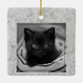 モノクロ数々のフォトファミリイベントメモリ セラミックオーナメント (裏面)