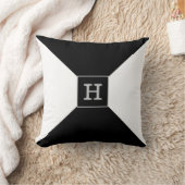 モノクロ文字 クッション (ブランケット)