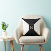 モノクロ文字 クッション (椅子)