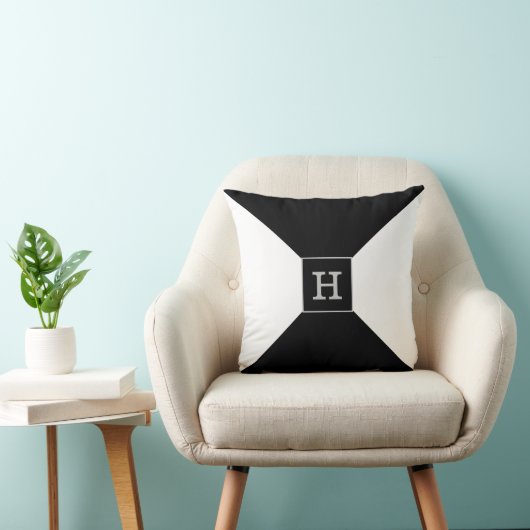 モノクロ文字 クッション (椅子)