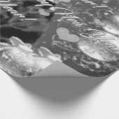 モノクロ新年のテーマの包装紙 ラッピングペーパー (角)