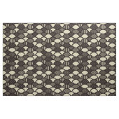 モノクロ日本の幾何波パターン ファブリック (ファットクウォーター)