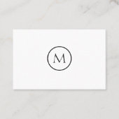 モノクロ最小主義のモノグラムので白い背景 名刺 (正面)