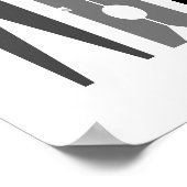 モノクロ服ピンランドリールームアートポスター ポスター (角)