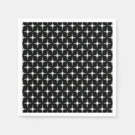 モノクロ模様 スタンダードカクテルナプキン